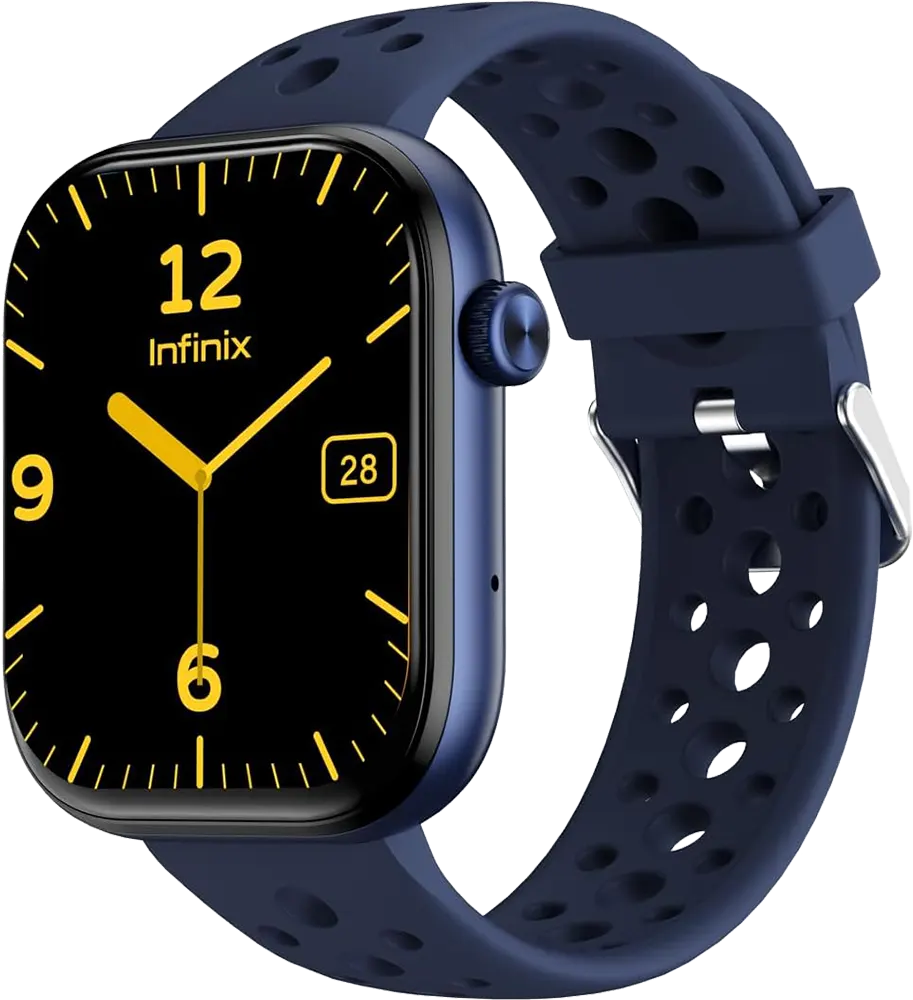 Infinix Smart Watch XWatch H4 , 2.04" FHD Touch Screen , Bluetooth V5.3 , IP68 Water Resistance , 300 mAh Battery ,Silicone Strap, Blue