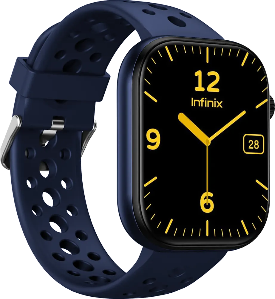 Infinix Smart Watch XWatch H4 , 2.04" FHD Touch Screen , Bluetooth V5.3 , IP68 Water Resistance , 300 mAh Battery ,Silicone Strap, Blue