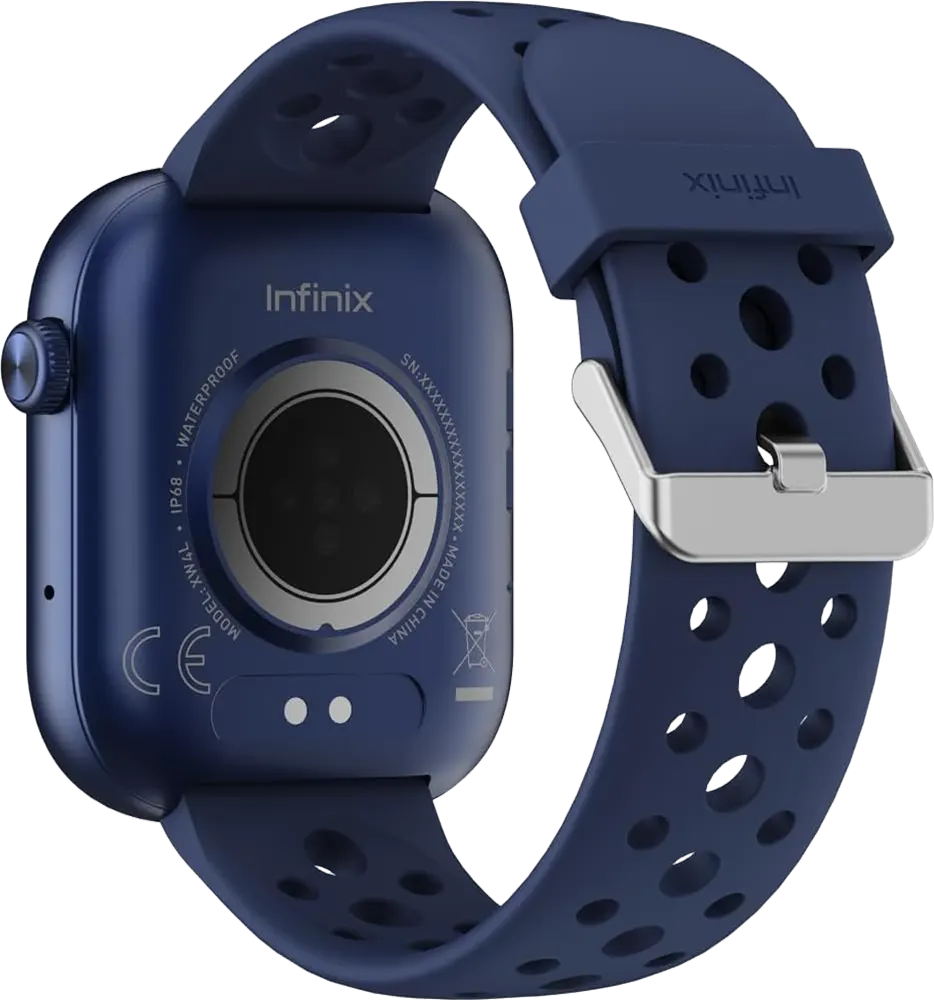 Infinix Smart Watch XWatch H4 , 2.04" FHD Touch Screen , Bluetooth V5.3 , IP68 Water Resistance , 300 mAh Battery ,Silicone Strap, Blue