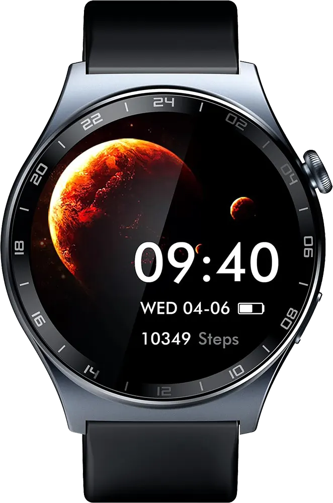 ساعة انفينيكس الذكية اكس واتش 3، شاشة لمس اموليد 1.43 بوصة، بلوتوث 5.3، مقاومة للماء IP68، بطارية 300 مللي امبير، سوار سيليكون اسود، هيكل رمادي