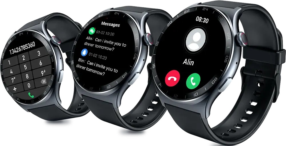 Infinix Smart Watch XWatch 3 we , 1.43" AMOLED Touch Screen , Bluetooth V5.3 , IP68 Water Resistance , 300 mAh Battery ,Silicone Black Strap, Gray Case