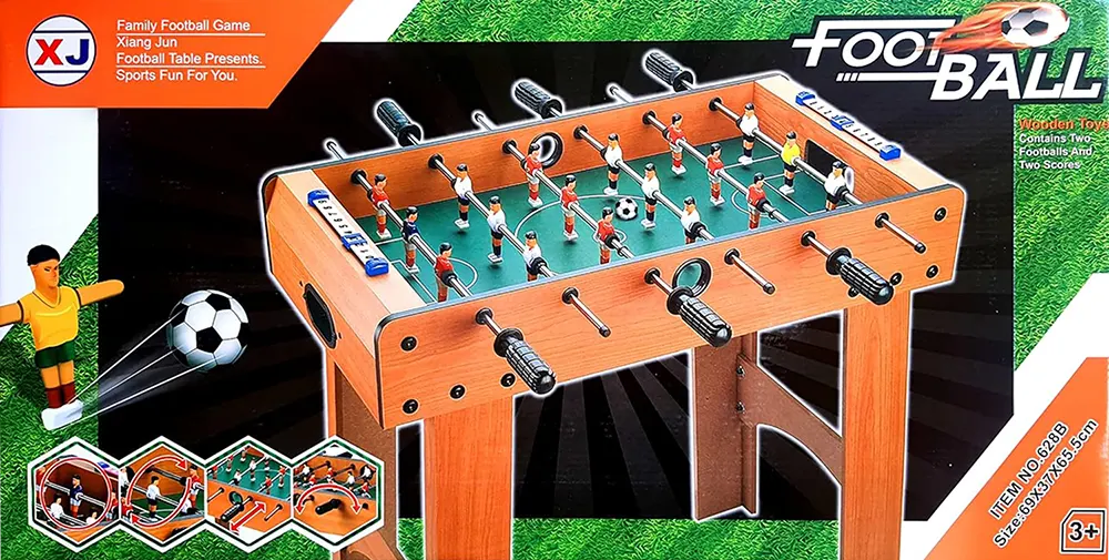 Wooden Baby Foot Soccer Table, Kids Group Game, 628B