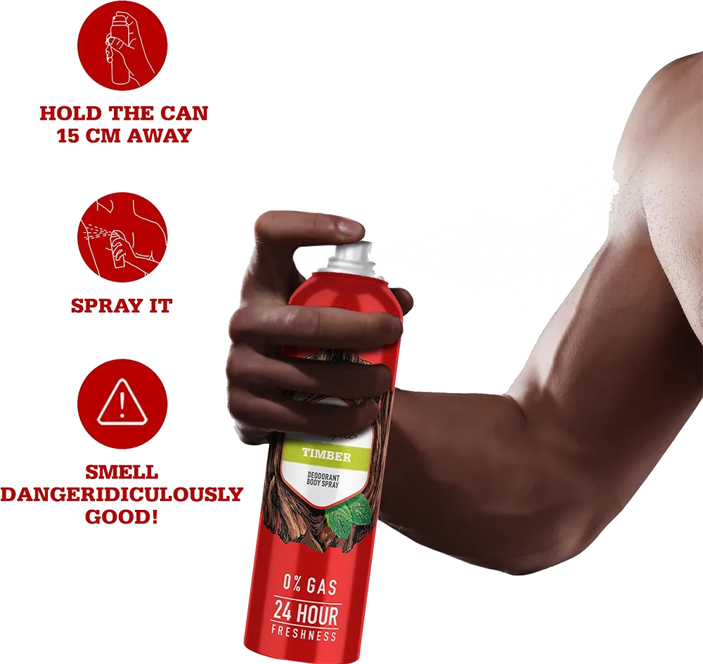 Old Spice Timber Deodorant Body Spray For Men, 140 Ml