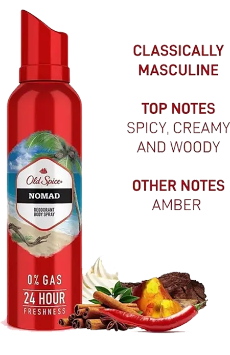 Old Spice Nomad Deodorant Body Spray For Men, 140 Ml