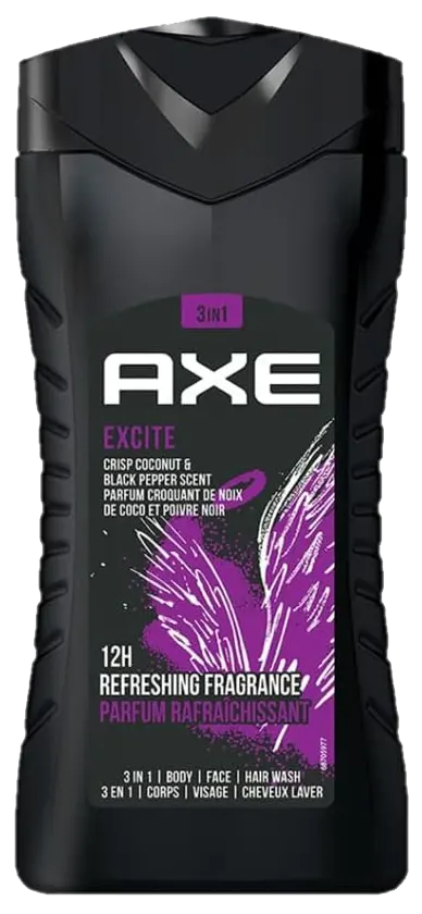 شاور جل اكس اكسايت للجسم والشعر والبشرة 3 في 1 ، 250 مل .