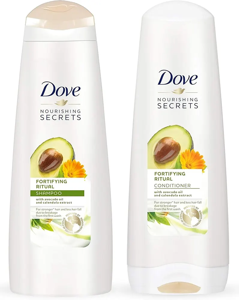 Dove Straightening Ritual Avocado Shampoo, 400 Ml With Conditioner, 350 Ml