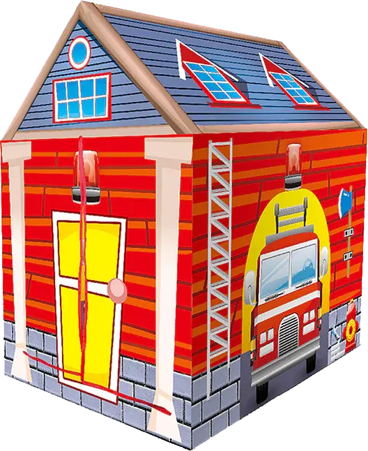 خيمة ألعاب للأطفال تصميم سيارة إطفاء، مناسبة داخل وخارج المنزل، ألوان متعددة، A999-238