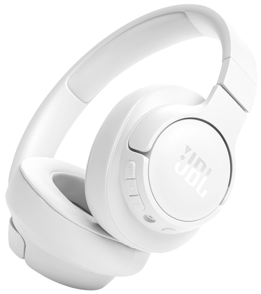 سماعة رأس لاسلكية جي بي ال تون ، بلوتوث V5.3 ، بطارية تعمل لمدة 76 ساعة ، قابلة للطي ، أبيض ، 720BT