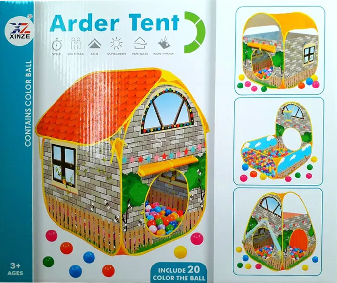 Children's Playhouse, 20 Colorful Balls, Waterproof, Multi-Color, 333A-124