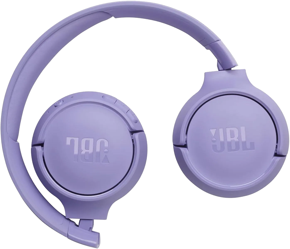 سماعة رأس لاسلكية جي بي ال تون ، بلوتوث V5.3 ، بطارية تعمل لمدة 57 ساعة ، قابلة للطي ، أرجواني ، 520BT