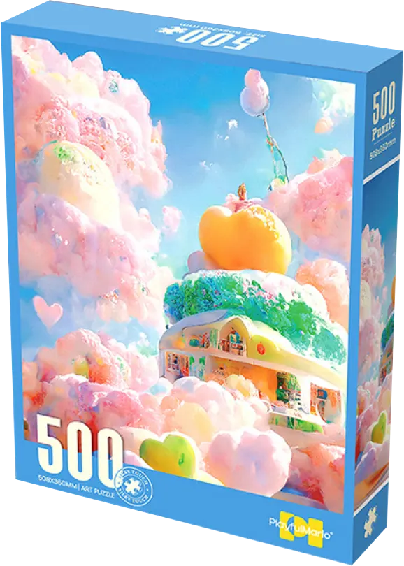 Cotton Puzzle Game, 500 Pieces, Assorted Colors