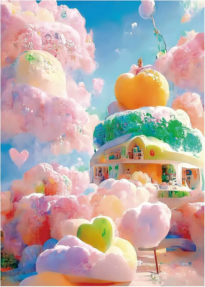 Cotton Puzzle Game, 500 Pieces, Assorted Colors