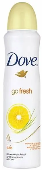 Dove Go Fresh Grapefruit & Lemongrass Deodorant Spray, 250 Ml