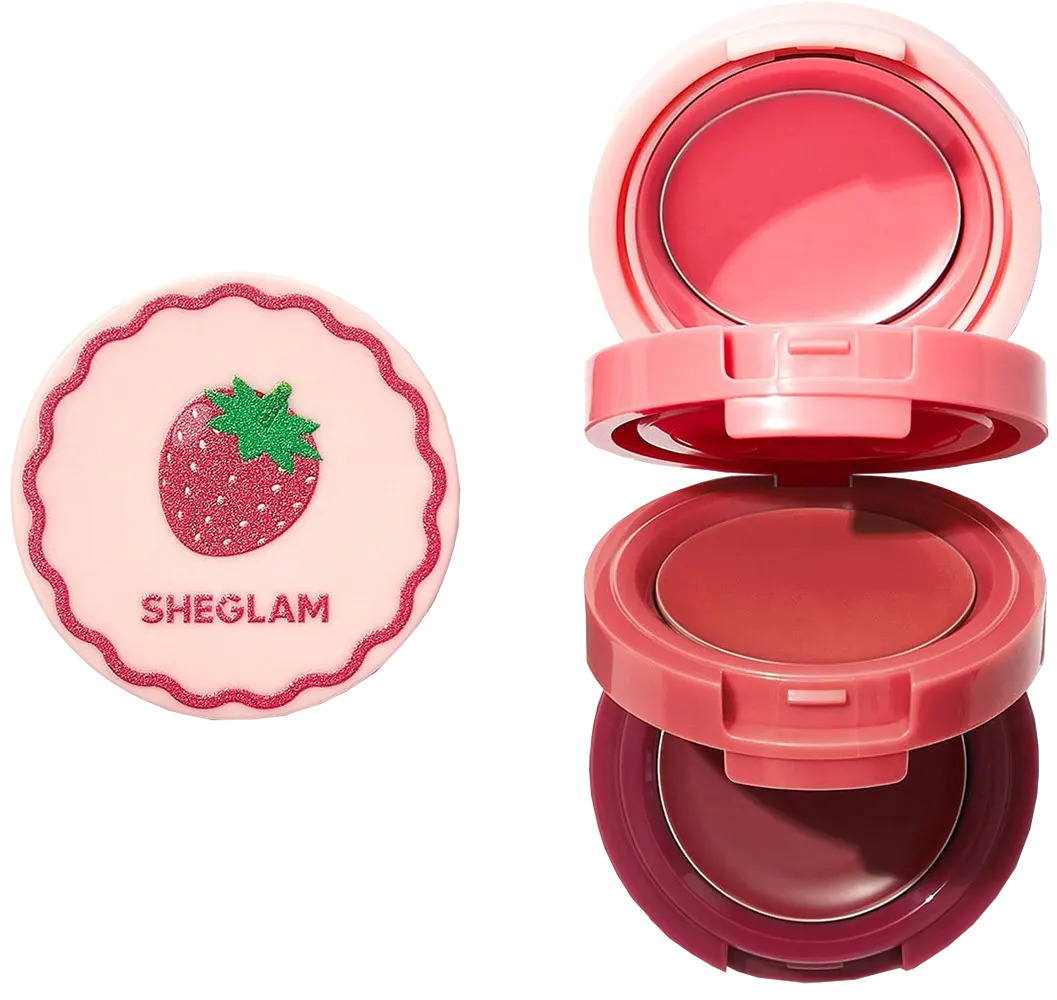 مجموعة كريم الخدود والشفاه من شيجلام،  ستروبيري