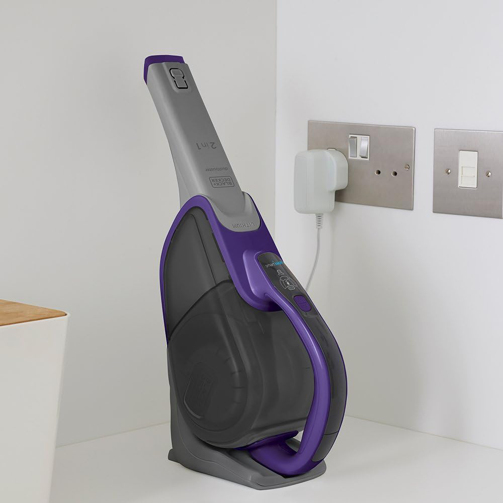 مكنسة كهربائية محمولة بلاك اند ديكر ، 10.8 فولت تعمل بالشحن ، بطارية ليثيوم ، رأس مزودة بمحرك لشعر الحيوانات الاليفة ، بنفسجي ، DVJ325BFSP ،(بضمان انسيا) (ضمان الوكيل)