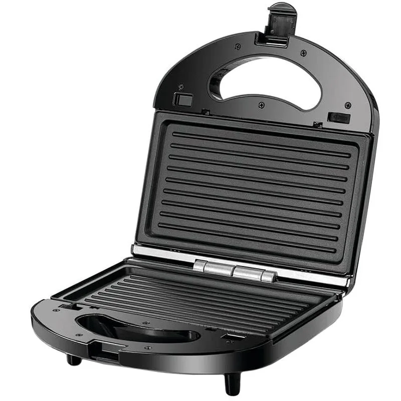 Black & Decker Sandwich Maker and Grill, 780 Watt, 2 Slices, Non-Stick Surface, Black, TS2120 (Ansia Warranty) (Agent Warranty)