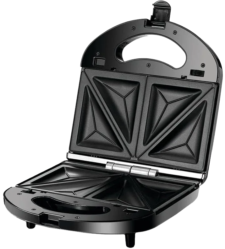 Black & Decker Sandwich Maker and Grill, 780 Watt, 2 Slices, Non-Stick Surface, Black, TS2120 (Ansia Warranty) (Agent Warranty)