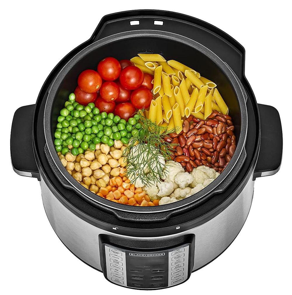 حلة ضغط  كهربائية بلاك اند ديكر ، 10 لتر ، 1350 وات ، شاشة ديجيتال ، أسود × فضى ، PCP1010 ، (ضمان انسيا) (ضمان الوكيل)