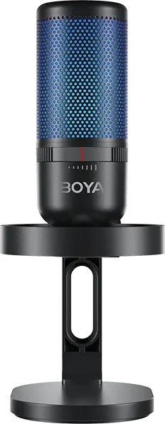 BOYA Desktop Microphone, -39dB Microphone Sensitivity, Type-C Port, RGB Lighting, Noise Cancelling, Black, K3