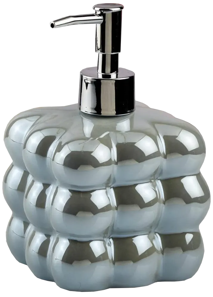 Porcelain Soap Dispenser With Pump For Bathroom, Bubbles Shape, 27-1