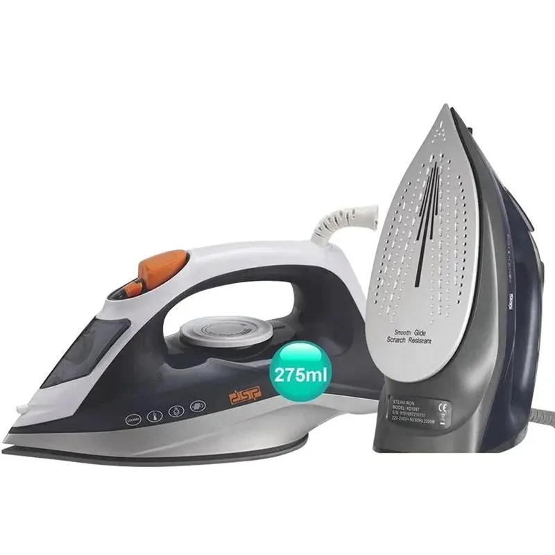 مكواة ملابس بخار دي اس بي، 2200 وات، خزان 275 مللي، قاعدة سيراميك، أسود، KD1097