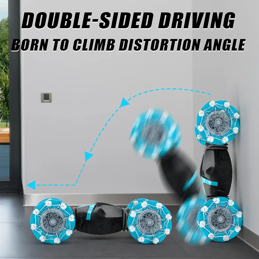 4WD Stunt Remote Control Car, Gesture Control Watch, 2.4GHz Remote Control, 50m Control Range, Built-in Light, CV8818-88C