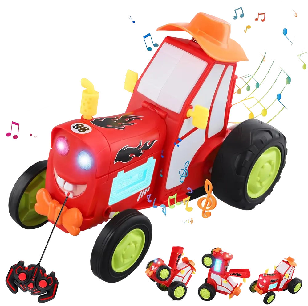 لعبة سيارة قفز مجنونة بريموت تحكم، صوت وضوء مدمجين، دوران 360 درجة، ألوان متعددة، SH2026