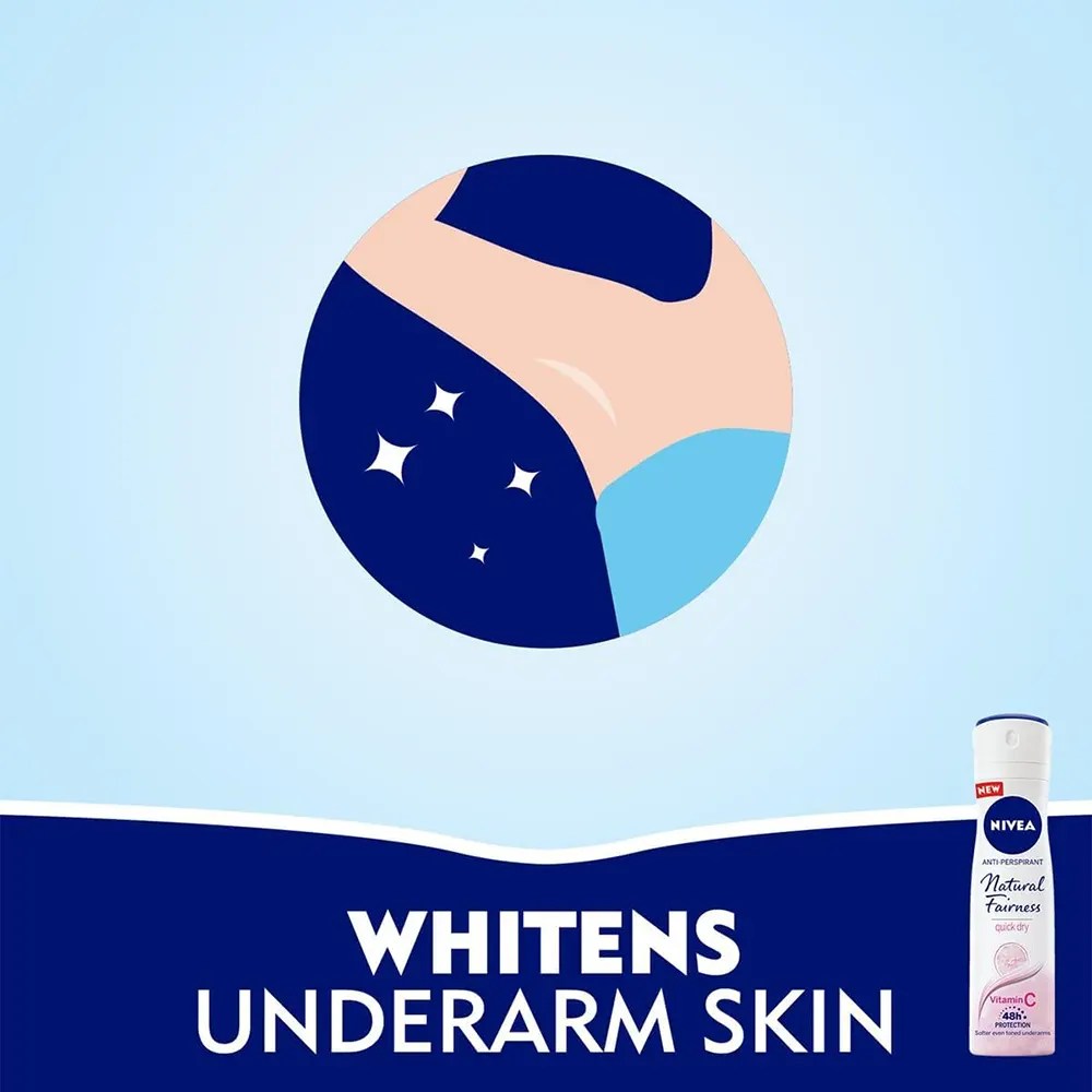 Nivea Natural Fairness Anti Perspirant Deodorant Spray For Women , 150 Ml
