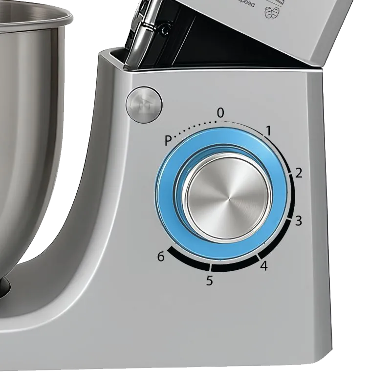 Mienta Electric Mixer, 2000 Watts, 10 Liters, 6 Speeds, Stainless Steel, Silver, KM38432A