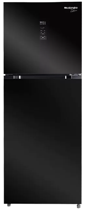 Unionaire No Frost Refrigerator, 330 Liters, 2 Doors, Digital Touch Screen, Interior Handle, Black Glass, URN-400DLBG1A-DTHS