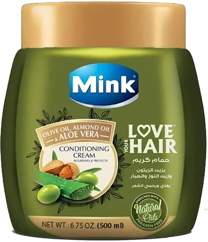Mink Hair Conditioning Cream With Olive Oil Almond Oil And Aloe Vera, 500 Ml