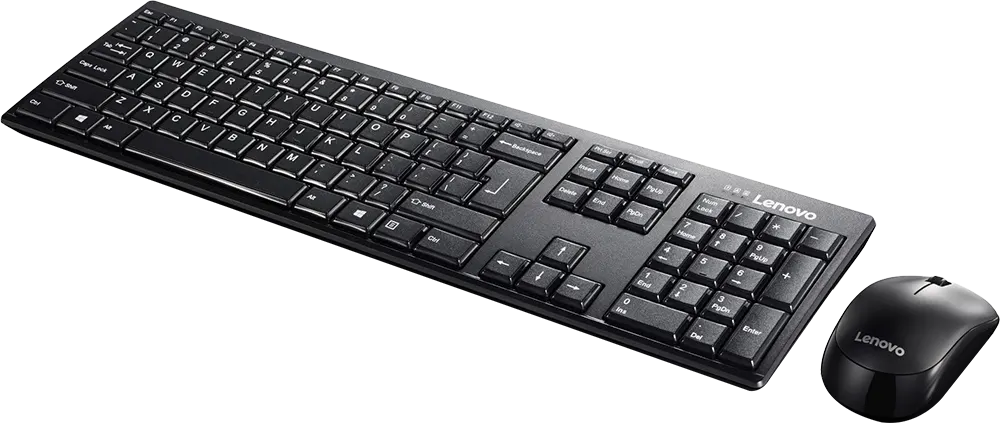 Lenovo 100 Wireless Keyboard and Mouse Combo, Black