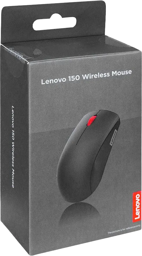 ماوس لاسلكي لينوفو 150، 2.4 جيجا هرتز، 1000 نقطة في البوصة، أسود