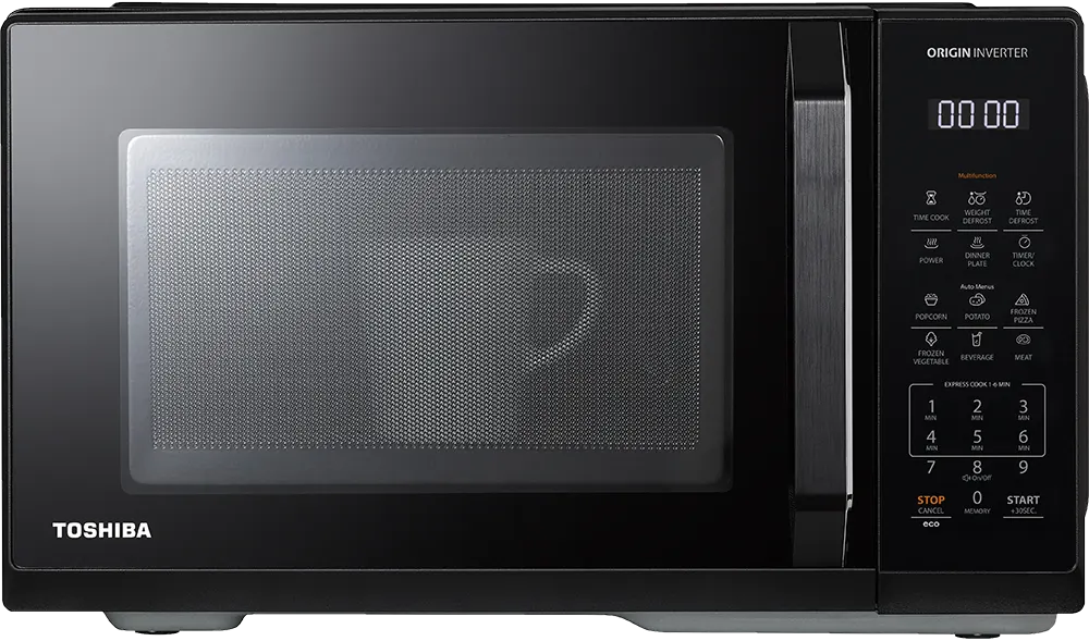 Toshiba Solo Microwave, 900 Watt, 25 Liter, Inverter, Digital, Black, MW3-EM25PEI (BK) (Miraco Warranty)