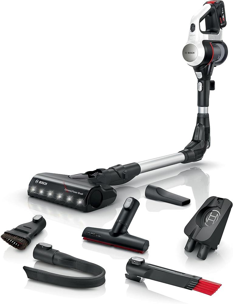 مكنسة كهربائية بوش لاسلكية ، 54 وات ، قابلة لأعادة للشحن ، أسود x أبيض ، BCS711XXL