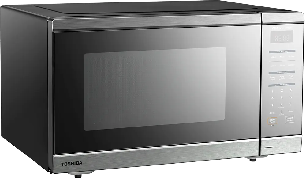 Toshiba Solo Microwave, 1200 Watt, 45 Liter, Inverter, Digital, Black, ML3-EM45PFI(MB) (Miraco Warranty)