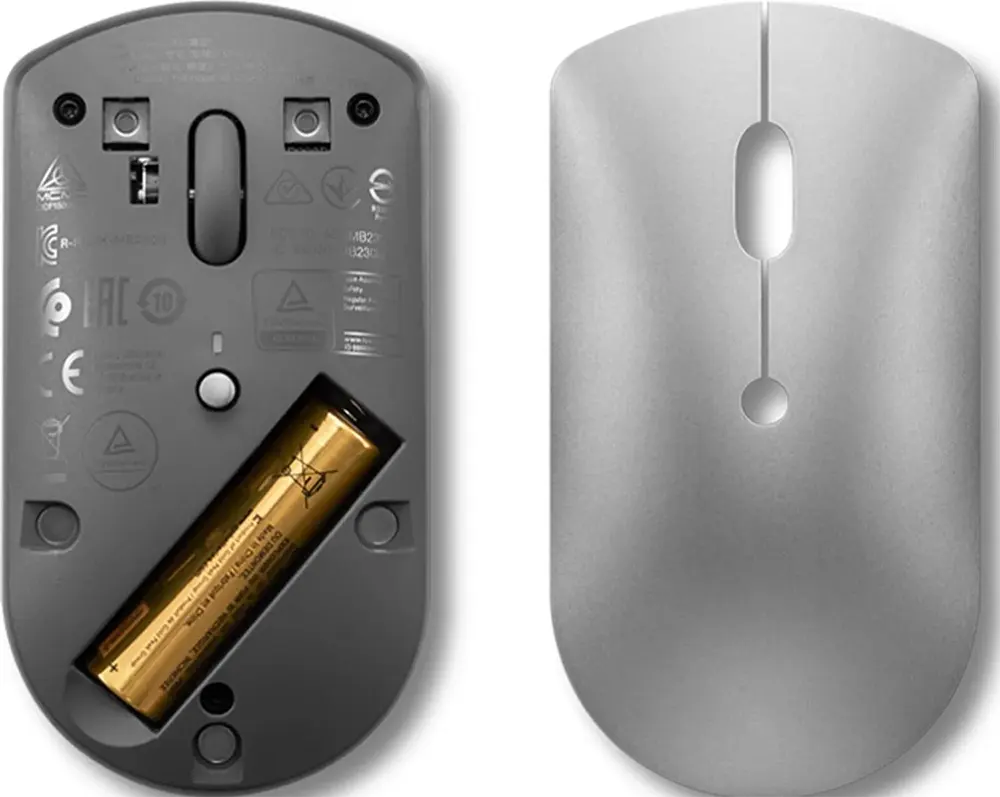 Lenovo Wireless Mouse 600, Bluetooth, Silent Buttons, Gray
