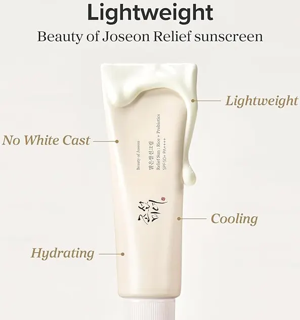 واقي شمسي ريليف صن رايس بروبيوتيك بعامل حماية من الشمس 50+ من بيوتي اوف جوسون، 50 مل