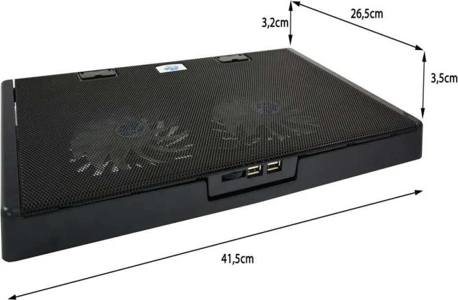 Gigamax Plus Laptop Cooling Pad, 2 Fans, Black, GM99