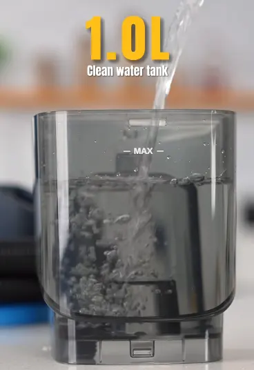 مكنسة كهربائية جاماكي، 450 وات، لإزالة البقع من الأقمشة والسجاد، خزان مياه 1 لتر، أسود، JMK1606