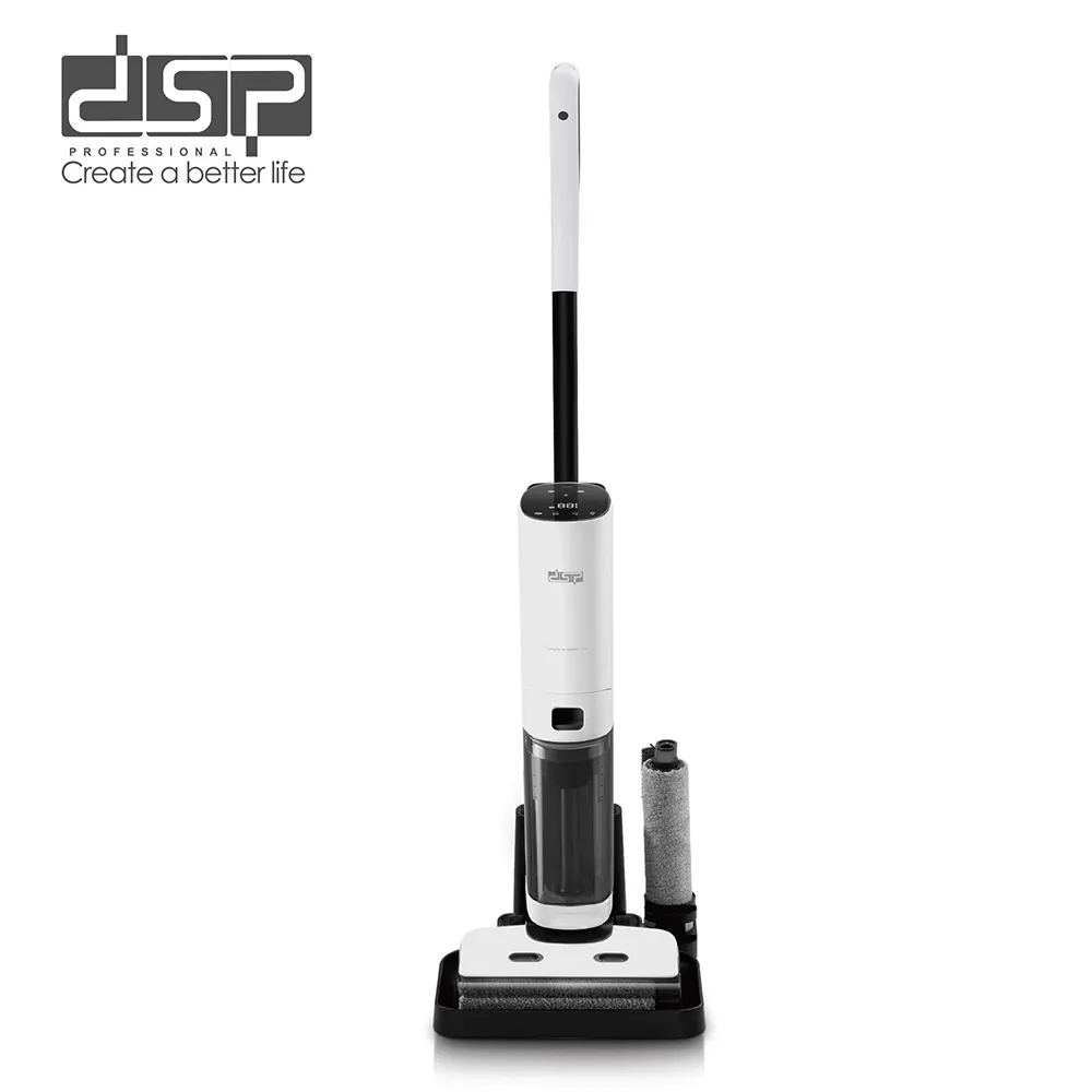 DSP Cordless Floor Cleaner, 21.6V, 178W, 1L Water Tank, Suction Function and Floor Cleaning, LED Indicator, White, KD2055