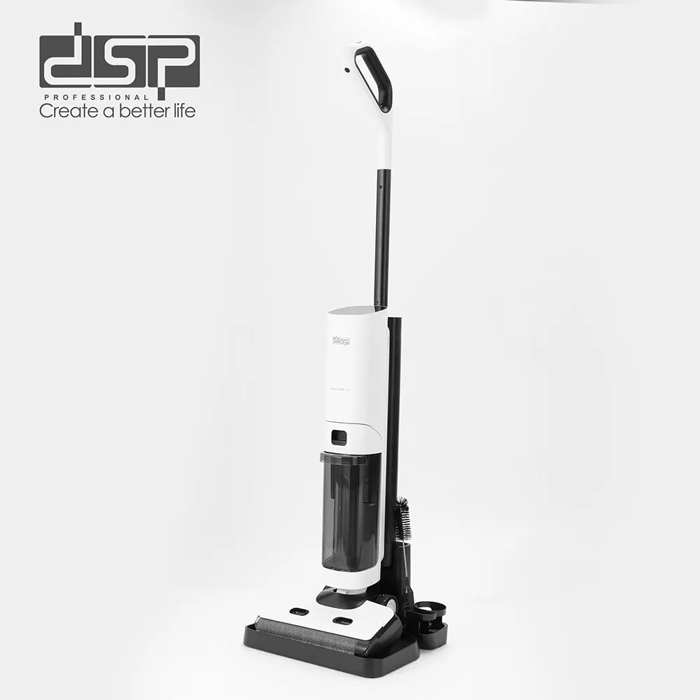 DSP Cordless Floor Cleaner, 21.6V, 178W, 1L Water Tank, Suction Function and Floor Cleaning, LED Indicator, White, KD2055