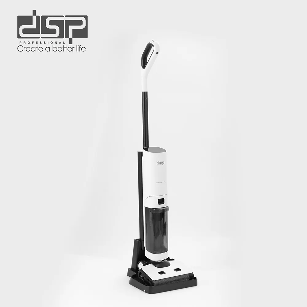 DSP Cordless Floor Cleaner, 21.6V, 178W, 1L Water Tank, Suction Function and Floor Cleaning, LED Indicator, White, KD2055
