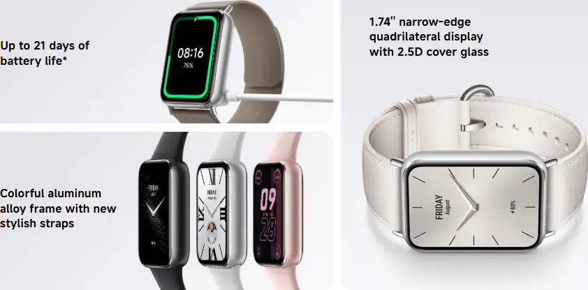 ساعة يد شاومي سمارت باند 9 برو ، شاشة 1.74 بوصة ، مقاومة للماء ، نظام GNSS مستقل،  بطارية تدوم حتي 21 يوم ،أسود اوبسيديان ، M2402B1