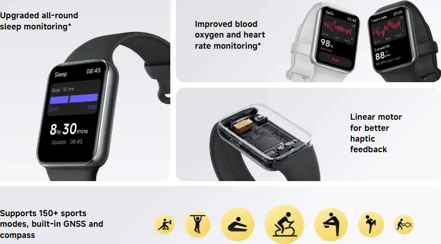 ساعة يد شاومي سمارت باند 9 برو ، شاشة 1.74 بوصة ، مقاومة للماء ، نظام GNSS مستقل،  بطارية تدوم حتي 21 يوم ،أسود اوبسيديان ، M2402B1