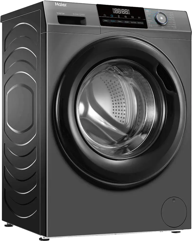 غسالة ملابس فول اوتوماتيك هاير تحميل أمامي ، 8 كيلو ، 1400 لفة ، انفرتر ، شاشة ديجيتال ، سيلفر ، HW80-BP14929AS6