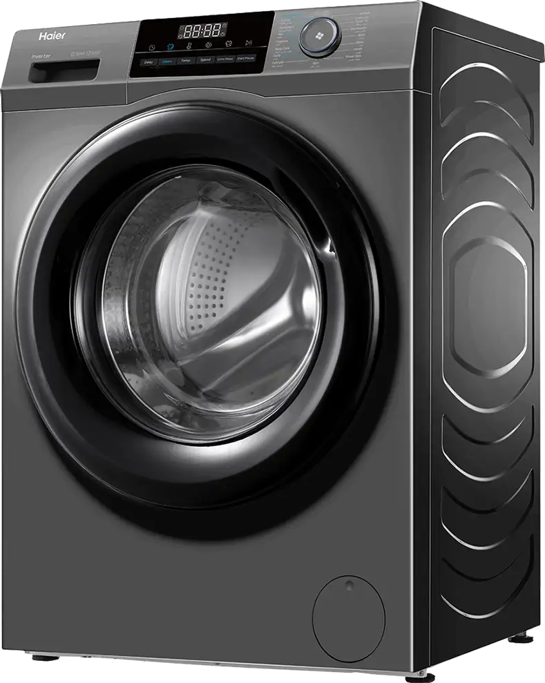 غسالة ملابس فول اوتوماتيك هاير تحميل أمامي ، 8 كيلو ، 1400 لفة ، انفرتر ، شاشة ديجيتال ، سيلفر ، HW80-BP14929AS6