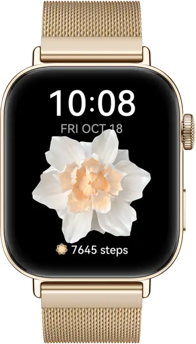 ساعة سمارت هواوي فيت 3 إصدار NFC، شاشة أموليد 1.82 بوصة ، مقاومة للماء ، حزام ميلاني ذهبي ، جولد