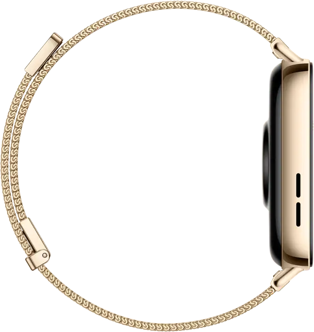 ساعة سمارت هواوي فيت 3 إصدار NFC، شاشة أموليد 1.82 بوصة ، مقاومة للماء ، حزام ميلاني ذهبي ، جولد