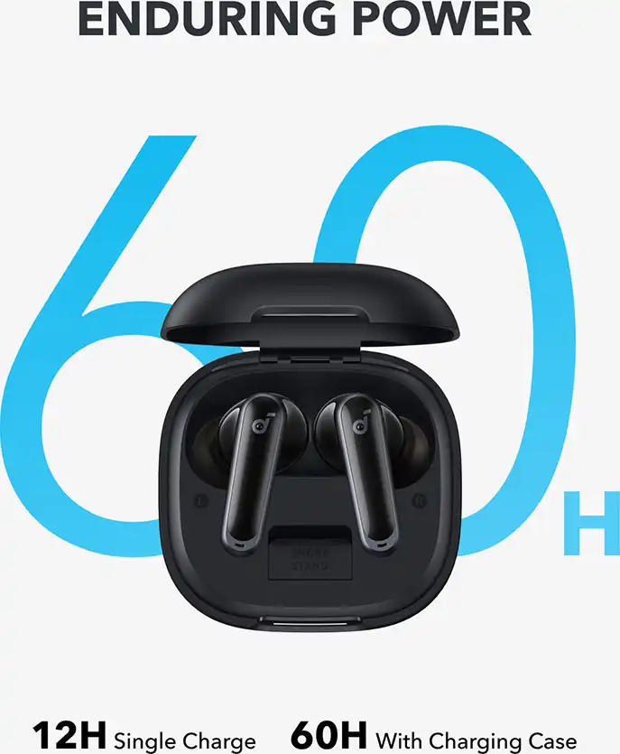 سماعات أذن أنكر ساوندكور P40I لاسلكية ، بلوتوث 5.3 ، خاصية إلغاء الضوضاء ، مقاومة للماء ، أسود ،A3955H11